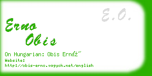 erno obis business card